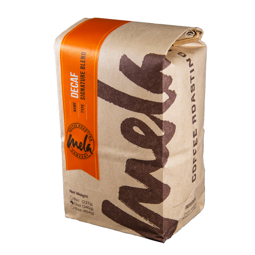 Decaf Signature Blend Bag of Whole Bean Mela Coffee