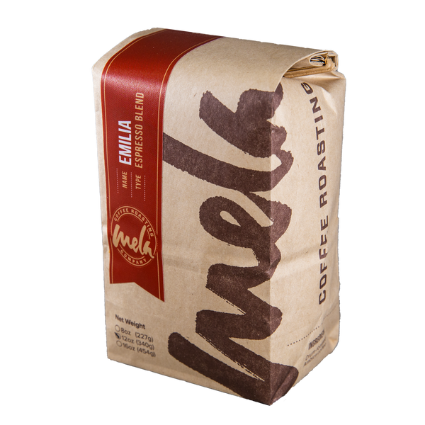 Emilia Espresso Blend Bag of Whole Bean Mela Coffee