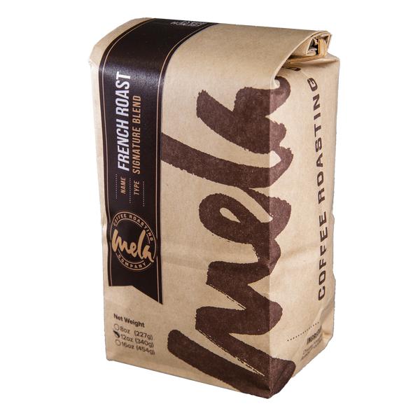French Roast Signature Blend Bag of Whole Bean Mela Coffee