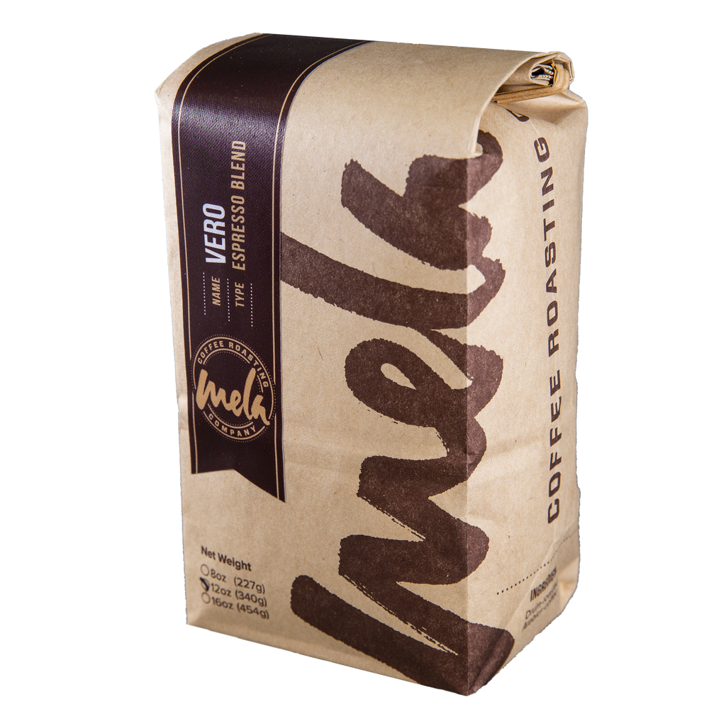 Vero Espresso Blend Bag of Whole Bean Mela Coffee